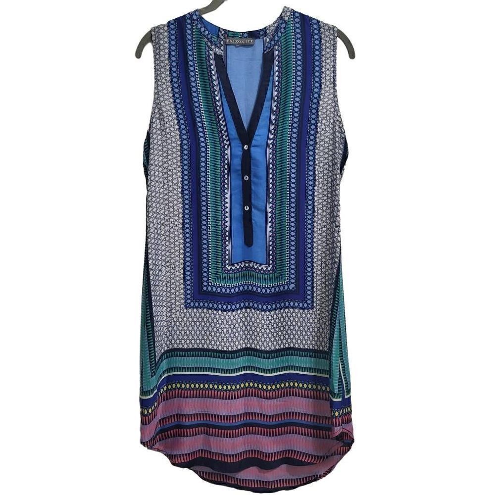 Brixton Ivy Multi Color Geometric Print Sleeveless